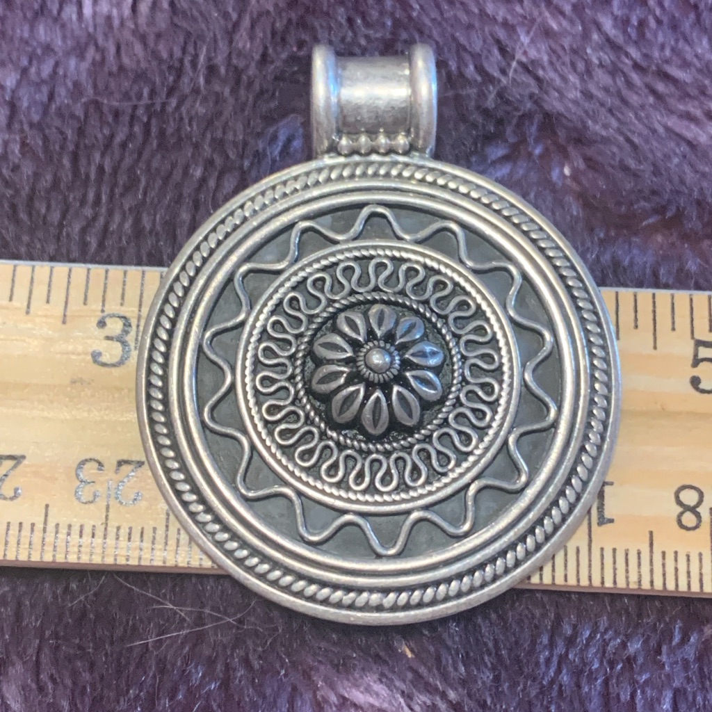 Celestial Floral Statement Disc Pendant